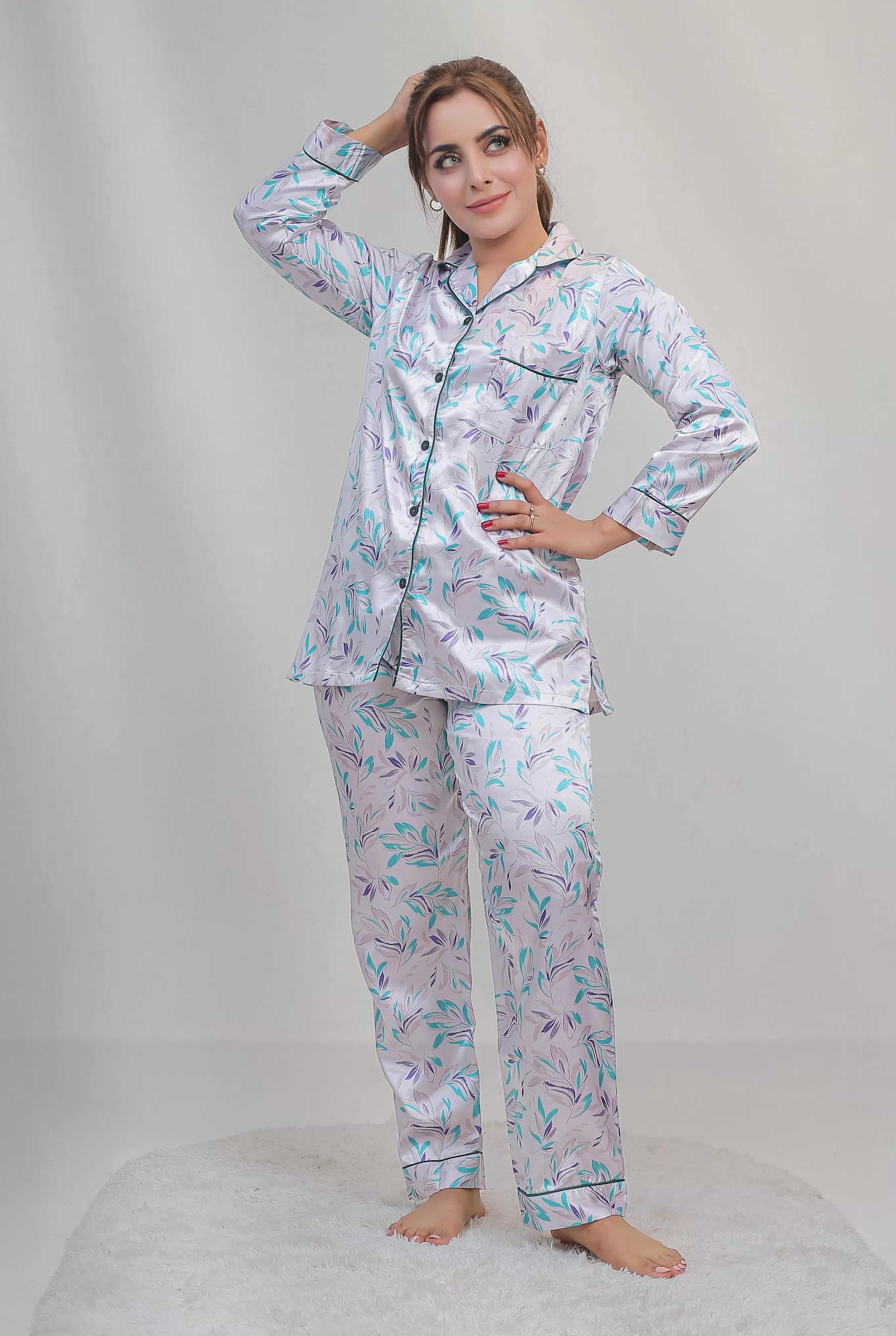 Valerie classic nightwear/sleepwear is designed for ultimate comfort and style. Our classic pajama set is updated in a smooth silky fabric - Oshi.pk - Buy & Sell Online