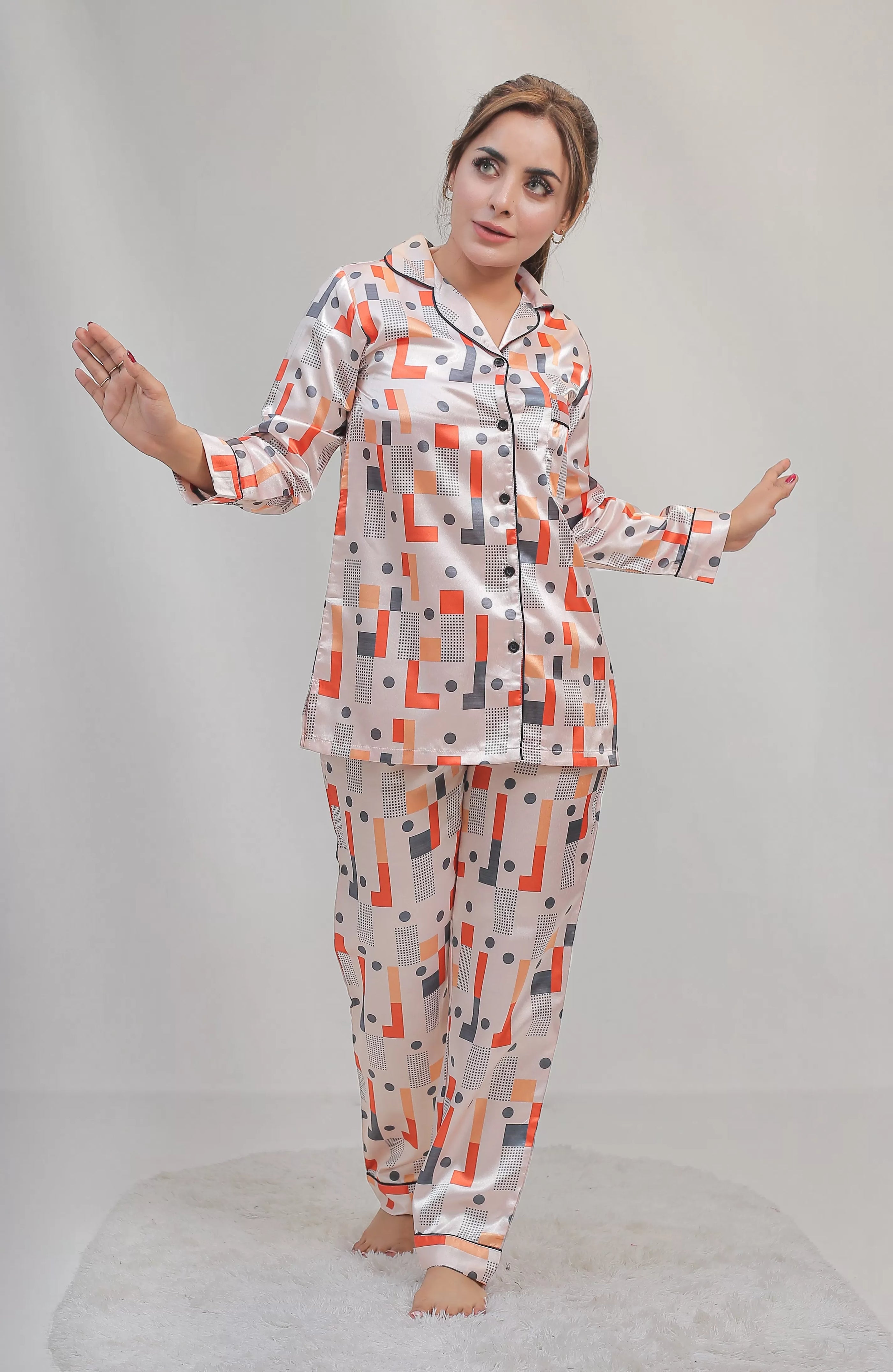 Valerie classic nightwear/sleepwear is designed for ultimate comfort and style. Our classic pajama set is updated in a smooth silky fabric - Oshi.pk - Buy & Sell Online