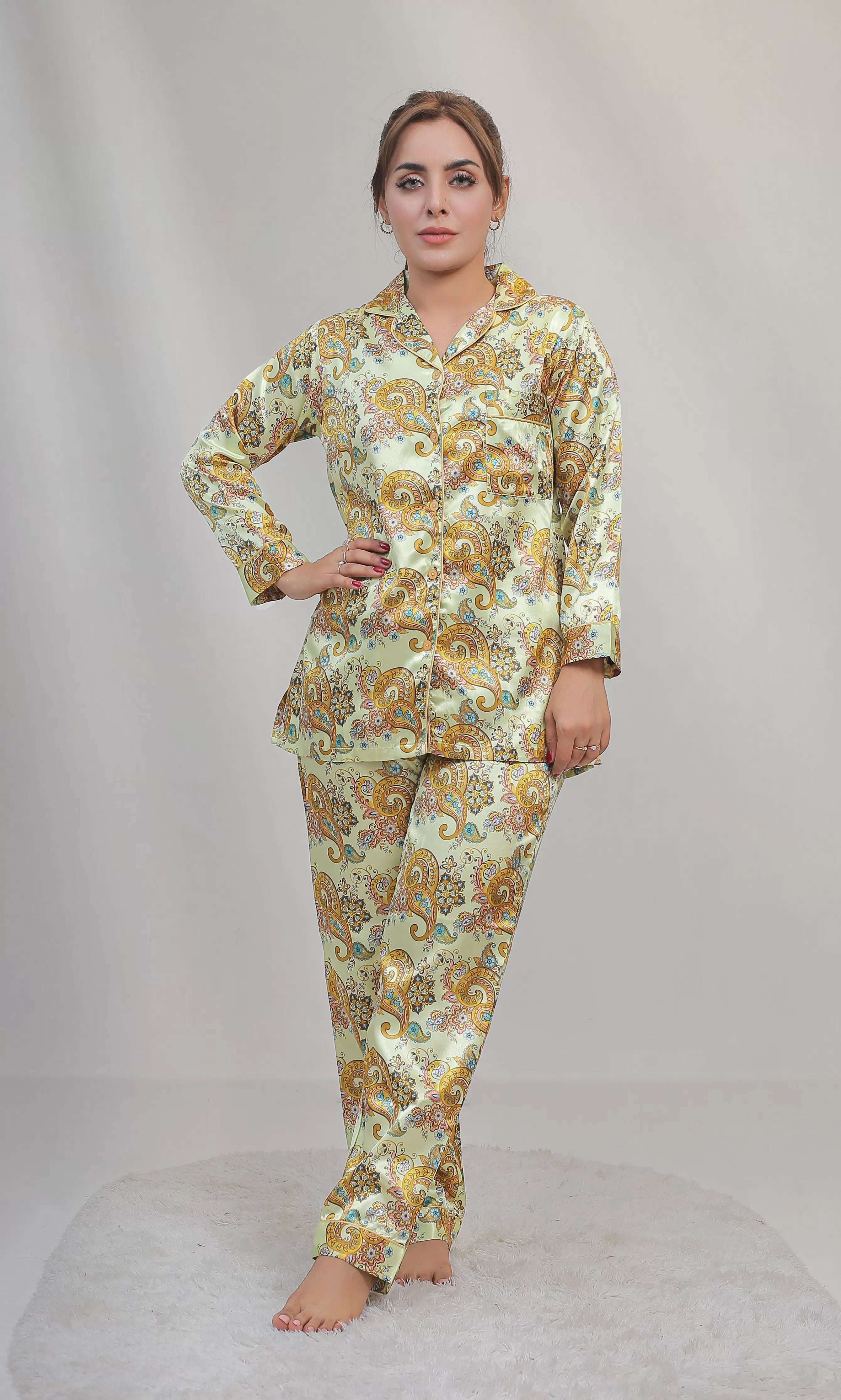 Valerie classic nightwear/sleepwear is designed for ultimate comfort and style. Our classic pajama set is updated in a smooth silky fabric - Oshi.pk - Buy & Sell Online