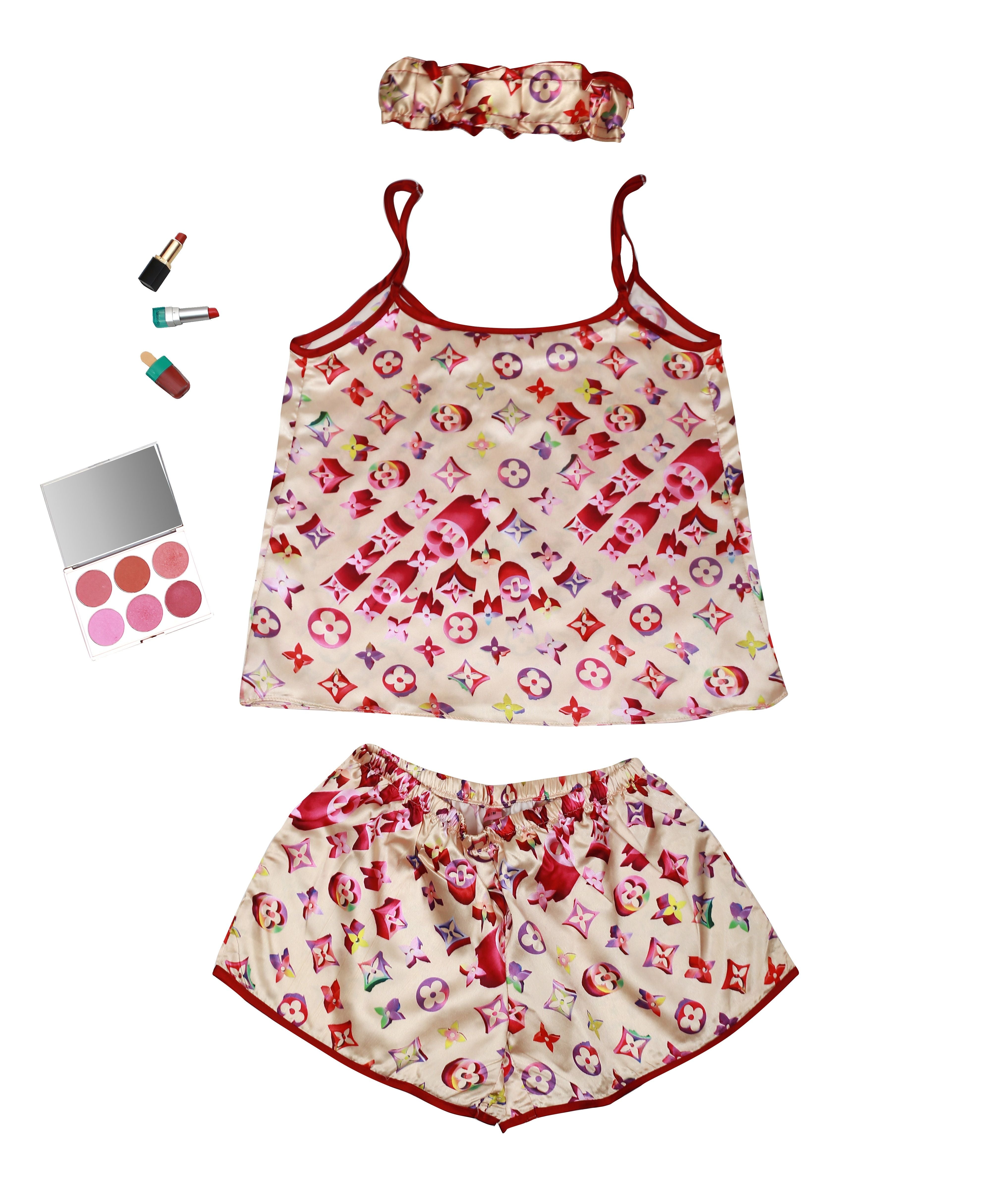 Valerie Digital print silky satin Night wear Cami set for women - Oshi.pk - Buy & Sell Online