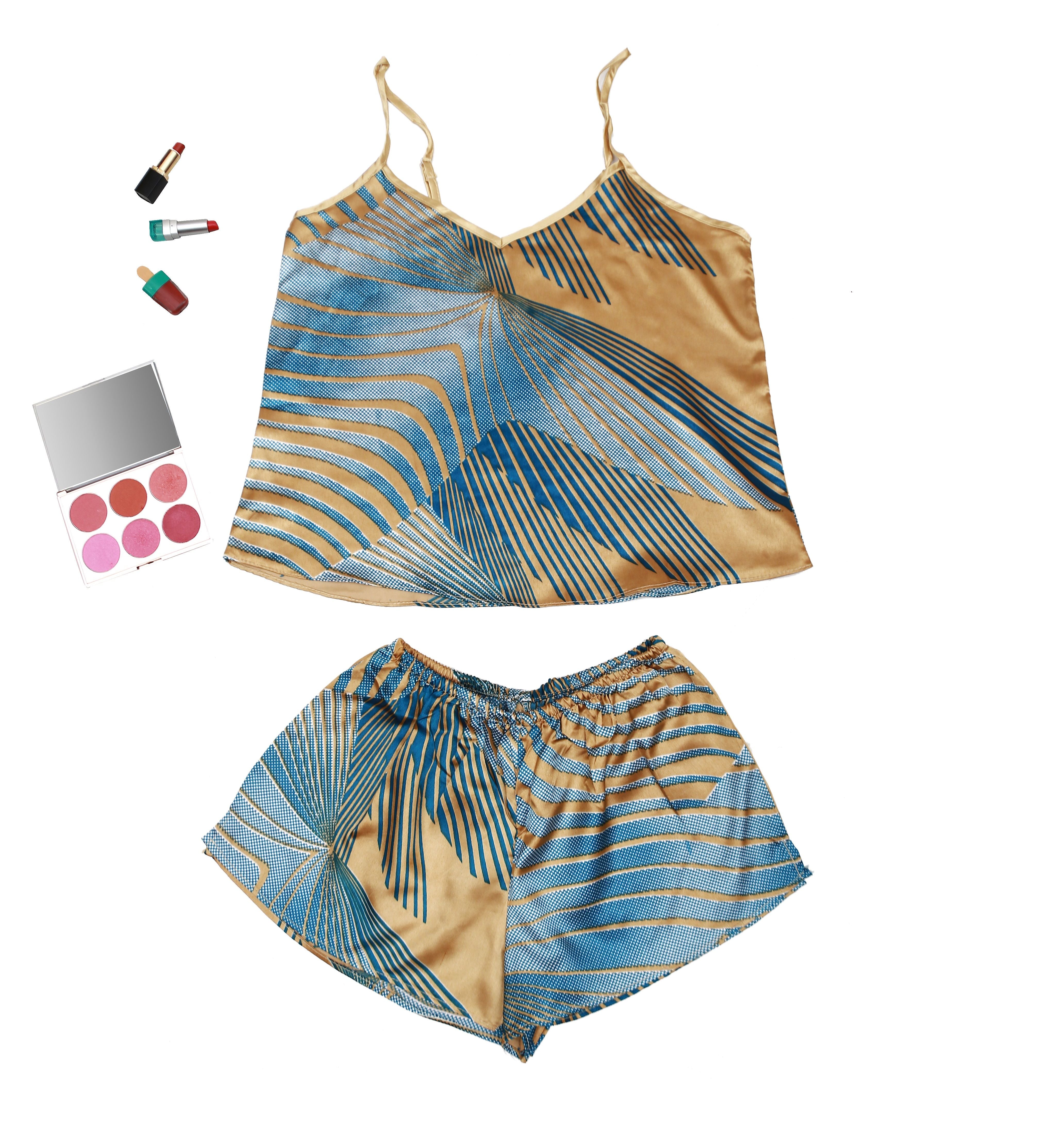 Valerie Digital print silky satin Night wear Cami set for women - Oshi.pk - Buy & Sell Online