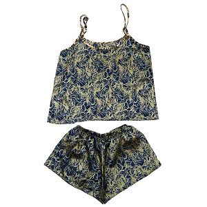 Valerie Digital print silky satin Night wear Cami set for women with eye mask and scrunchies - Oshi.pk - Buy & Sell Online