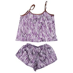 Valerie Digital print silky satin Night wear Cami set for women with eye mask and scrunchies - Oshi.pk - Buy & Sell Online