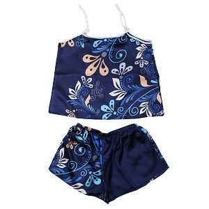 Valerie Digital print silky satin Night wear Cami set for women with eye mask and scrunchies - Oshi.pk - Buy & Sell Online