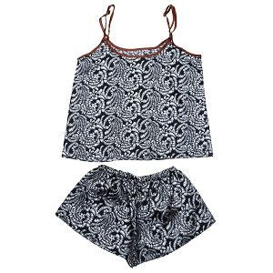 Valerie Digital print silky satin Night wear Cami set for women with eye mask and scrunchies - Oshi.pk - Buy & Sell Online
