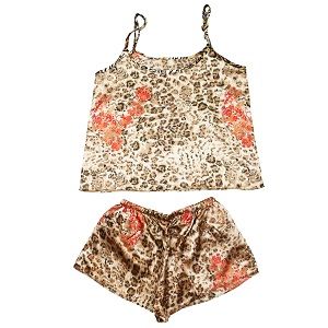 Valerie Digital print silky satin Night wear Cami set for women with eye mask and scrunchies - Oshi.pk - Buy & Sell Online