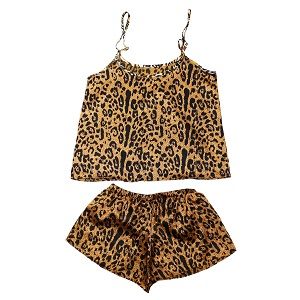 Valerie Digital print silky satin Night wear Cami set for women with eye mask and scrunchies - Oshi.pk - Buy & Sell Online