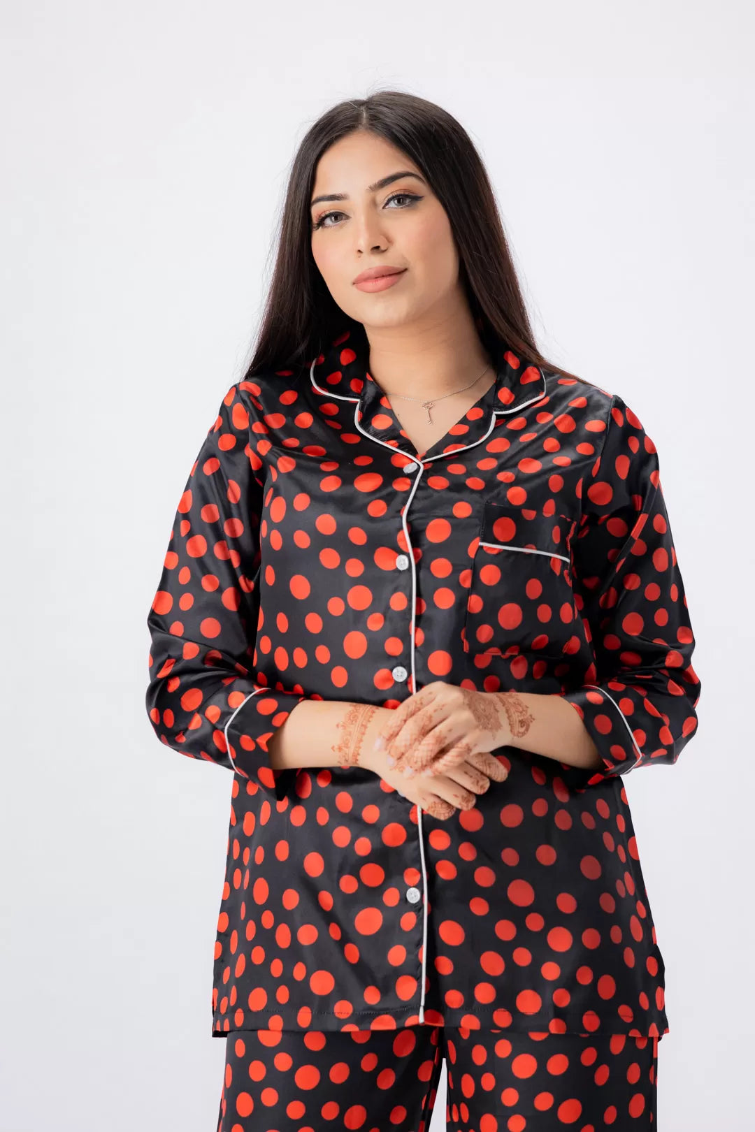 Valerie lounging Gorgeous satin fabric comes with a natural sheen and feel silky on your skin. Feel cute and sensual while staying comfortable putting - Oshi.pk - Buy & Sell Online