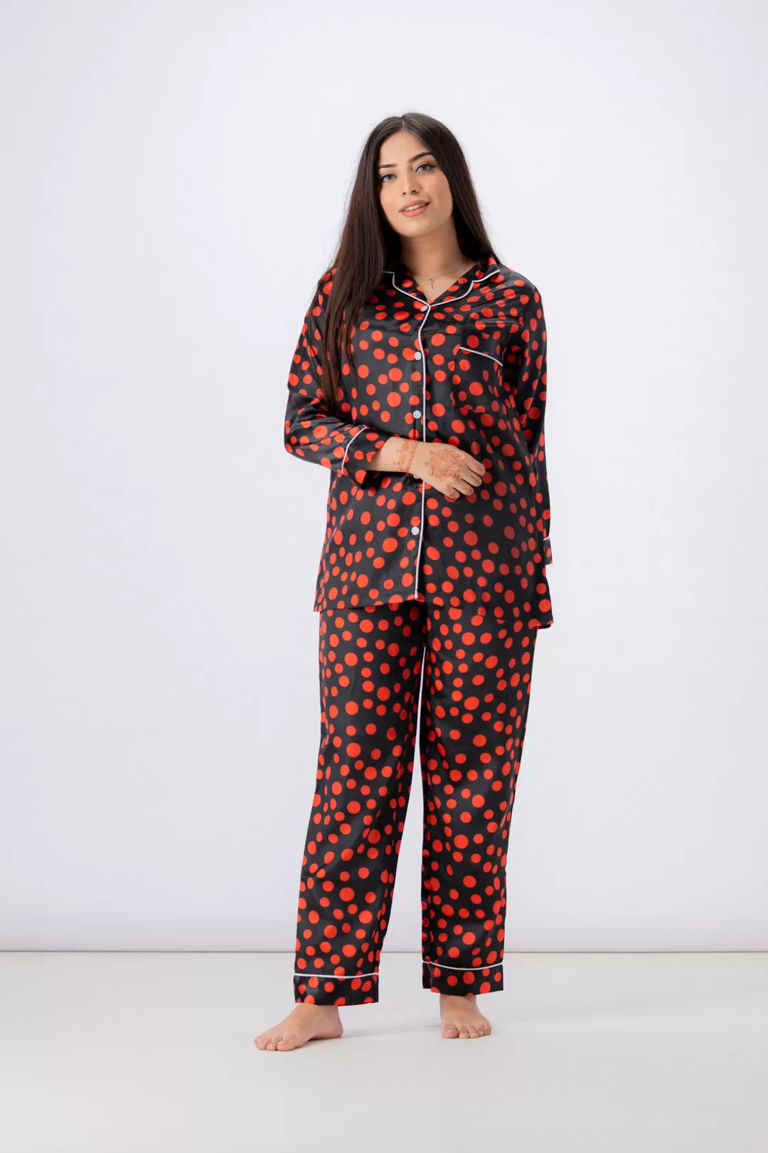 Valerie lounging Gorgeous satin fabric comes with a natural sheen and feel silky on your skin. Feel cute and sensual while staying comfortable putting - Oshi.pk - Buy & Sell Online