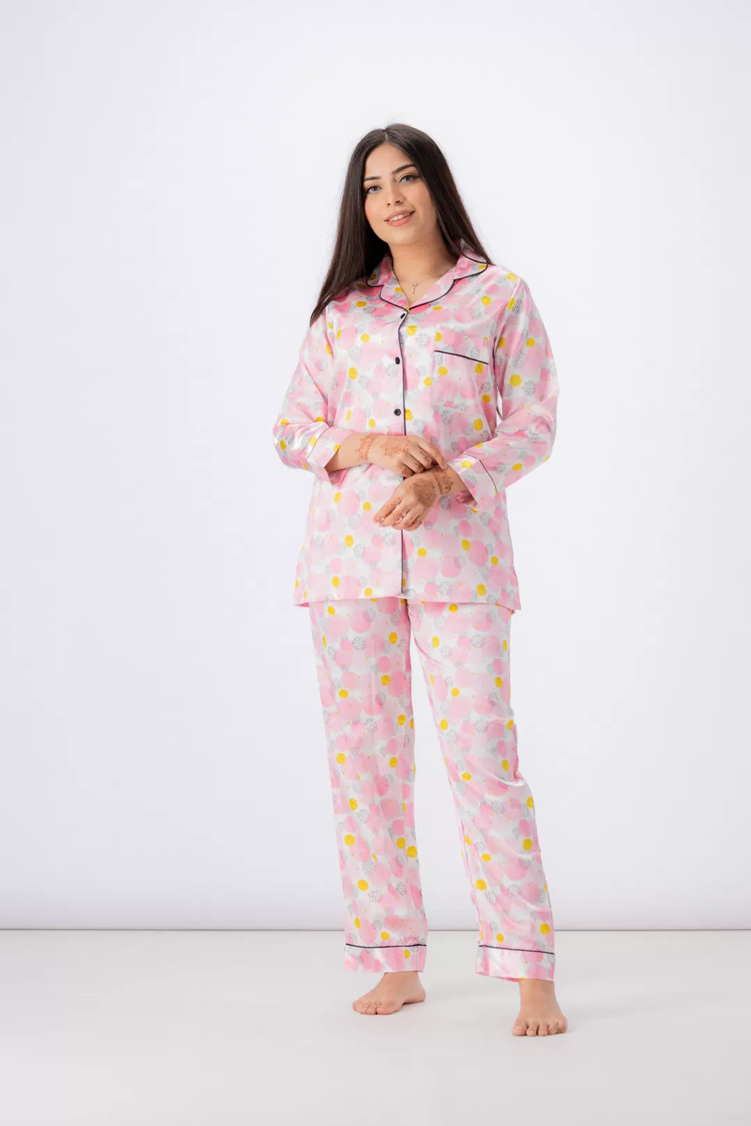 Valerie lounging Gorgeous satin fabric comes with a natural sheen and feel silky on your skin. Feel cute and sensual while staying comfortable putting - Oshi.pk - Buy & Sell Online