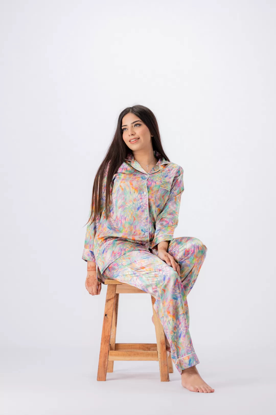 Valerie lounging Gorgeous satin fabric comes with a natural sheen and feel silky on your skin. Feel cute and sensual while staying comfortable putting - Oshi.pk - Buy & Sell Online