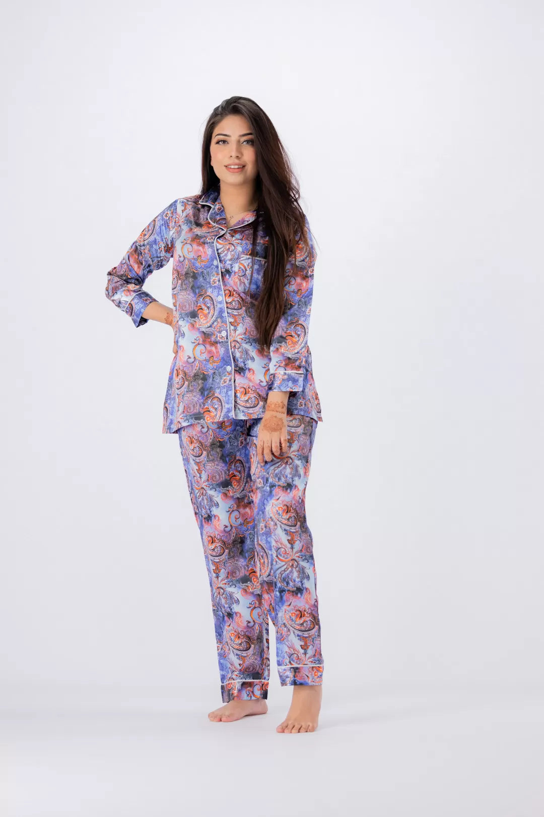 Valerie lounging Gorgeous satin fabric comes with a natural sheen and feel silky on your skin. Feel cute and sensual while staying comfortable putting - Oshi.pk - Buy & Sell Online