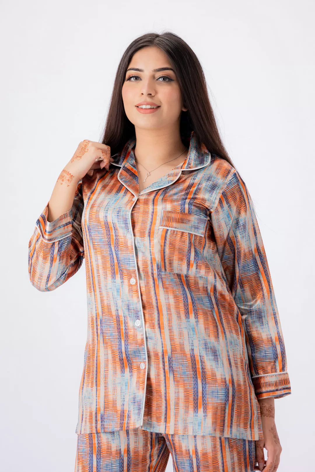 Valerie lounging Gorgeous satin fabric comes with a natural sheen and feel silky on your skin. Feel cute and sensual while staying comfortable putting - Oshi.pk - Buy & Sell Online