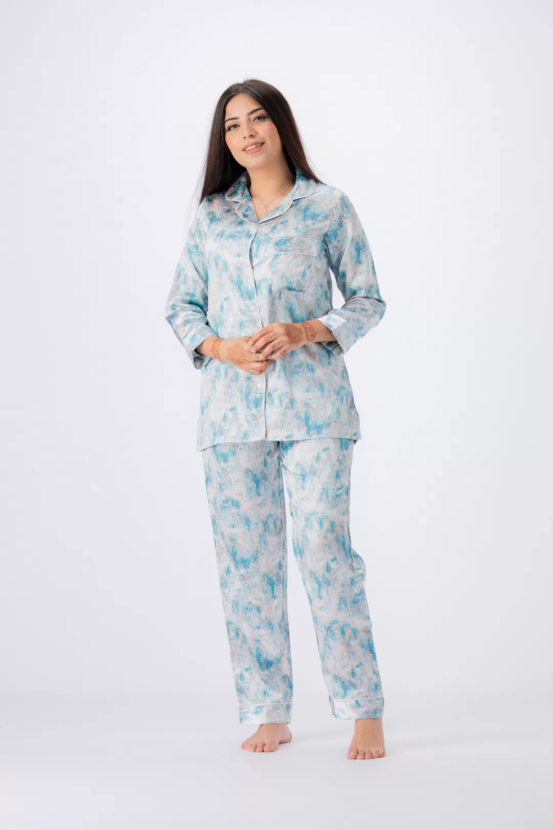 Valerie lounging Gorgeous satin fabric comes with a natural sheen and feel silky on your skin. Feel cute and sensual while staying comfortable putting - Oshi.pk - Buy & Sell Online