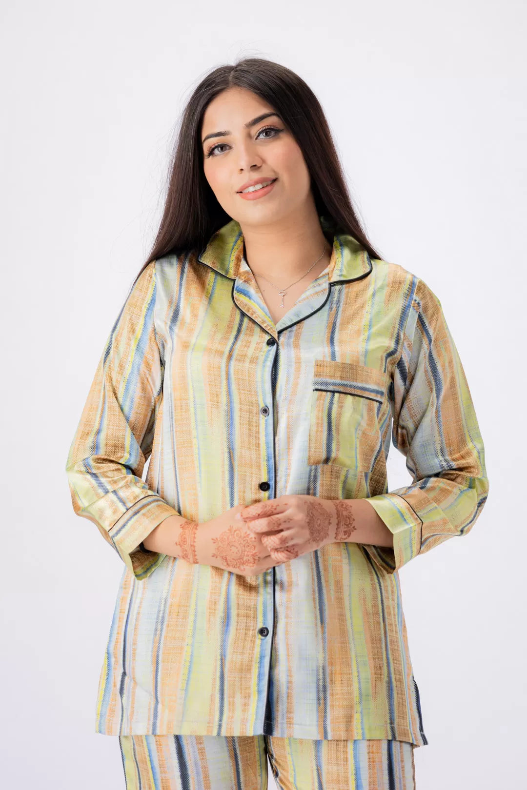 Valerie lounging Gorgeous satin fabric comes with a natural sheen and feel silky on your skin. Feel cute and sensual while staying comfortable putting - Oshi.pk - Buy & Sell Online