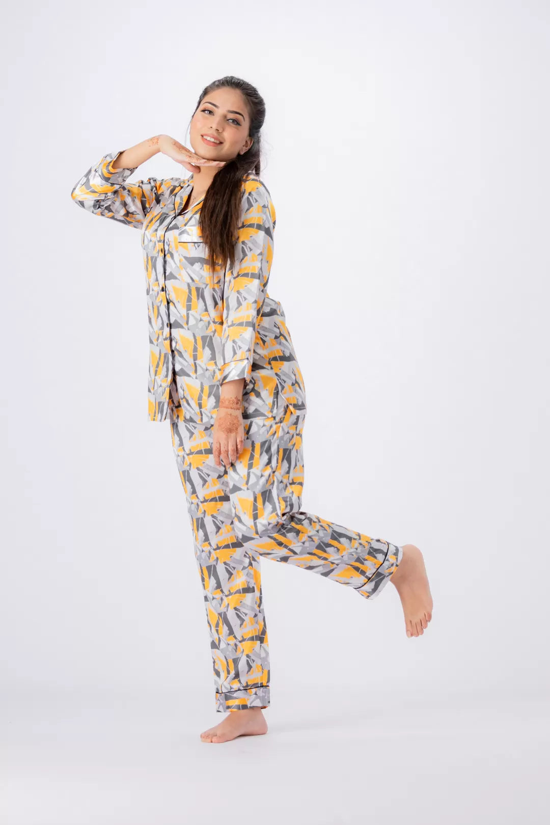 Valerie lounging Gorgeous satin fabric comes with a natural sheen and feel silky on your skin. Feel cute and sensual while staying comfortable putting - Oshi.pk - Buy & Sell Online