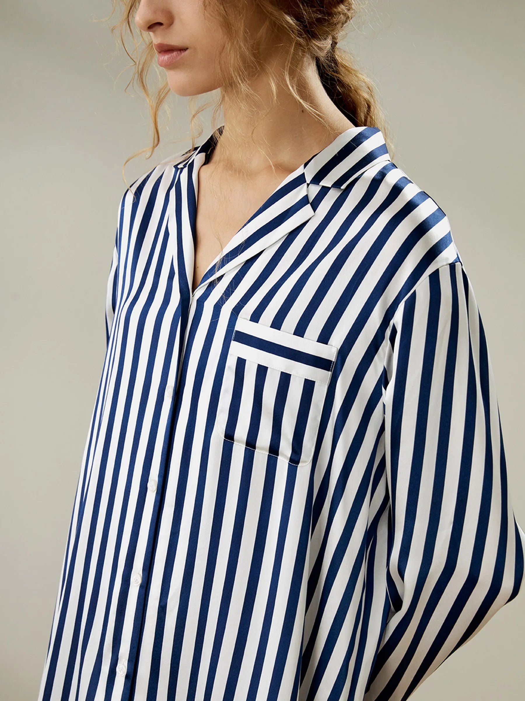 ValerieNight dress for women Nightwear Stripe Night Shirt has a relaxed and feels Cool and Smooth Sleepwear For Women (Studio By Arj) - Oshi.pk - Buy & Sell Online