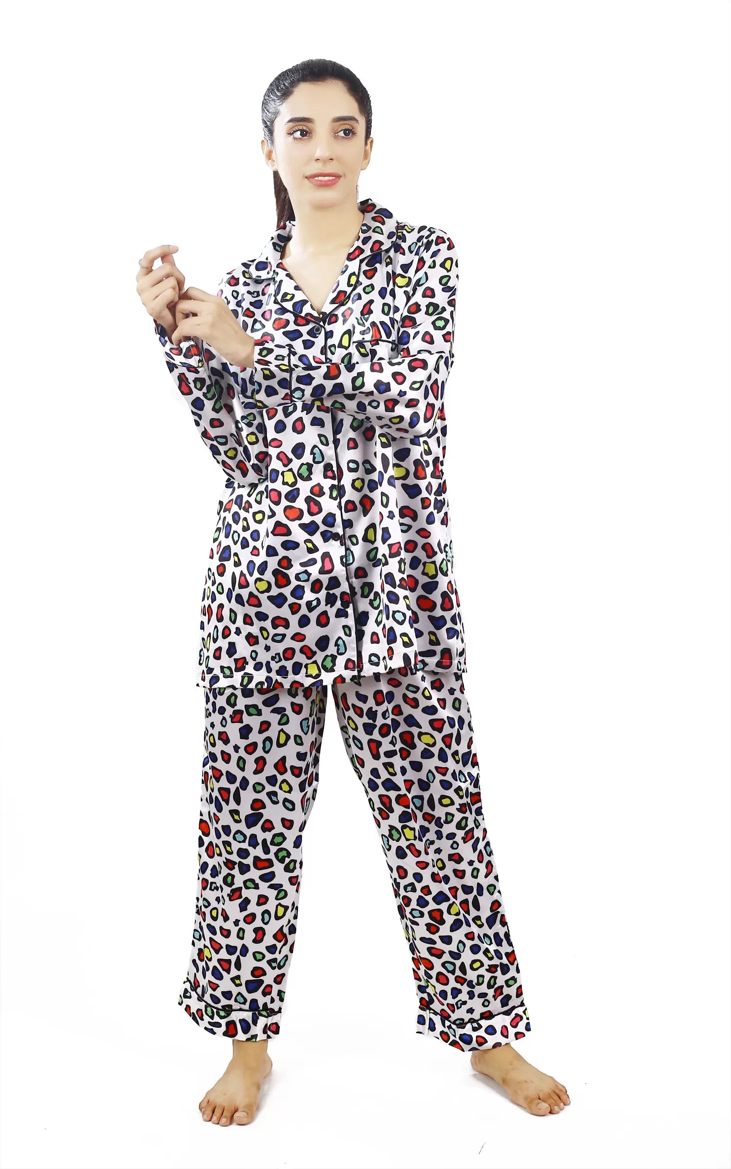 Valerie Nightwear Smoothy Satin Pajama set COMFORTABLE and BREATHABLE