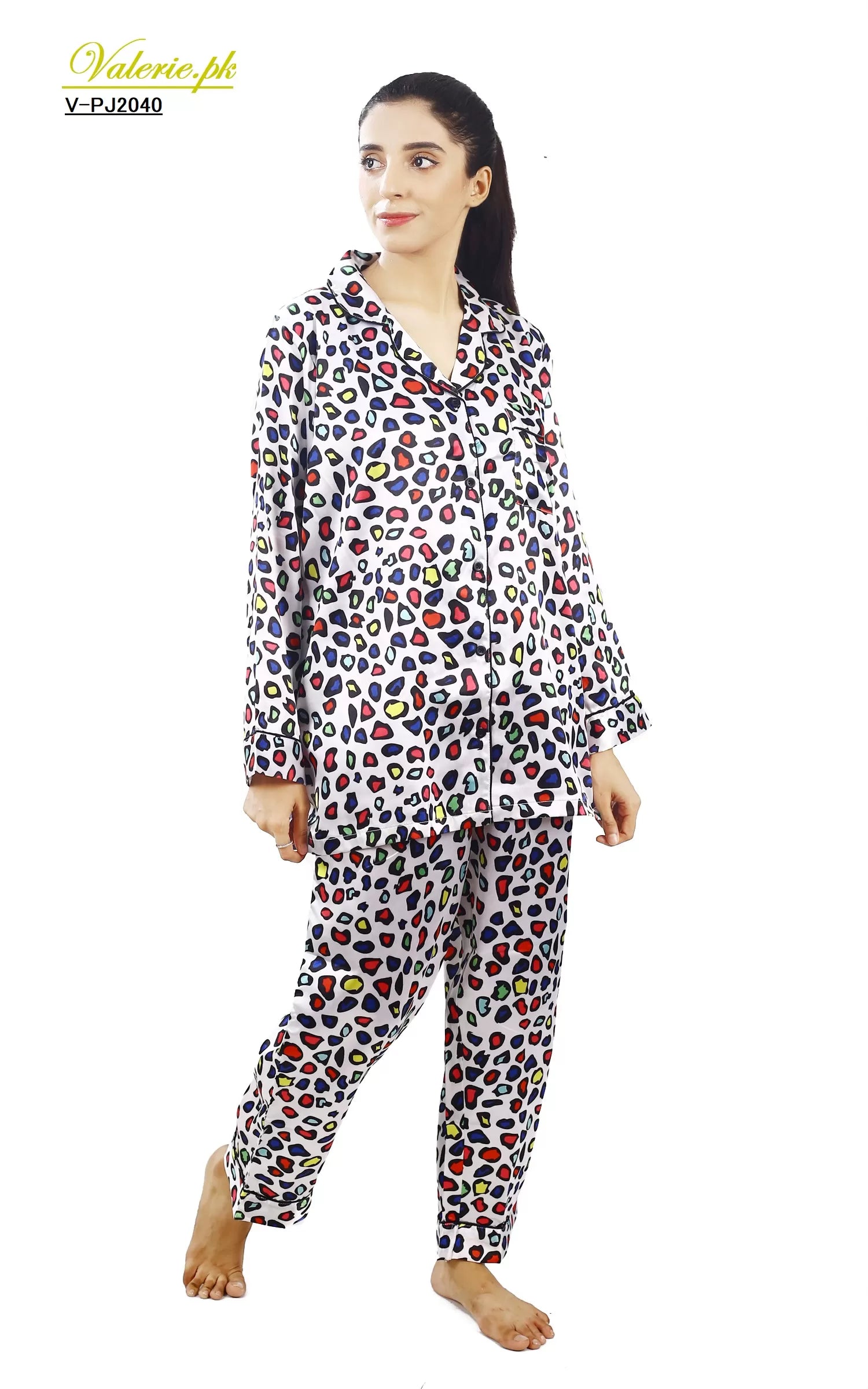 Valerie Nightwear Smoothy Satin Pajama set COMFORTABLE and BREATHABLE