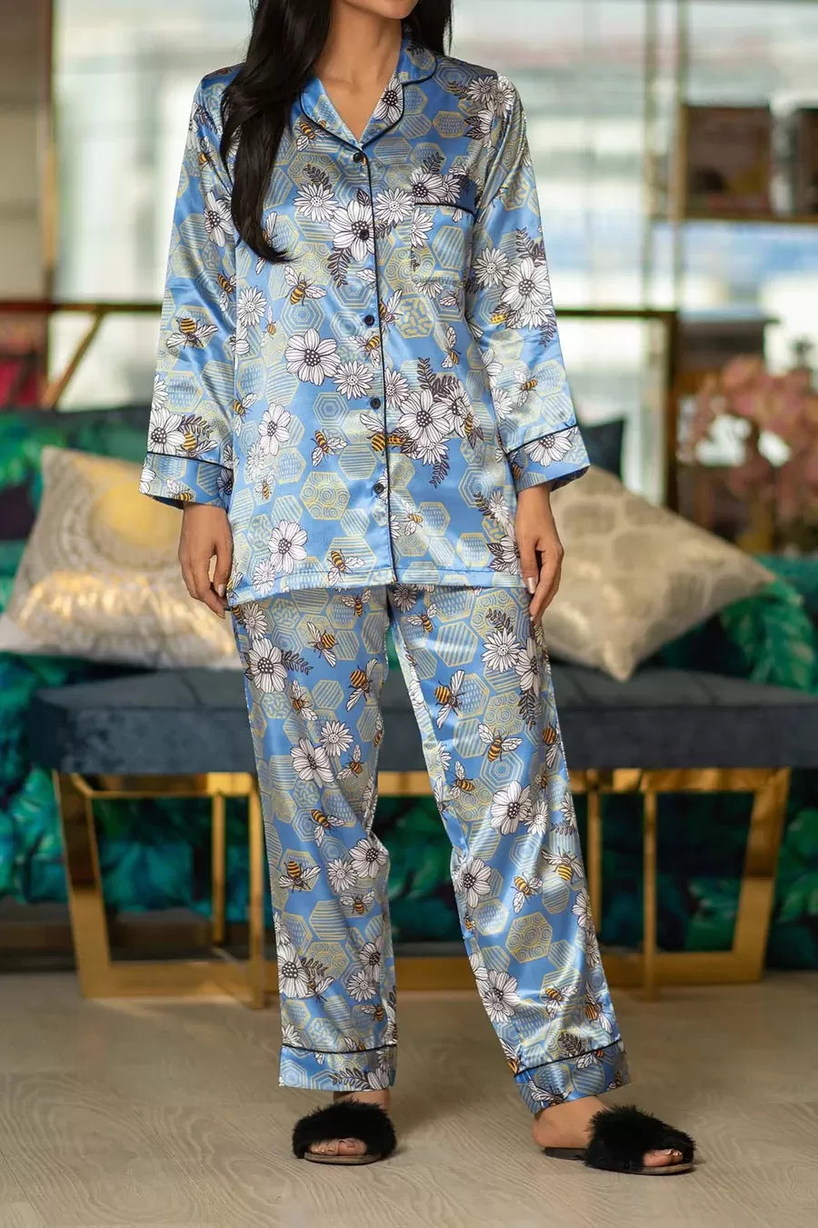Valerie nightwear/sleepwear is designed for ultimate comfort and style. Our classic pajama set is updated in a smooth silky fabric. - Oshi.pk - Buy & Sell Online