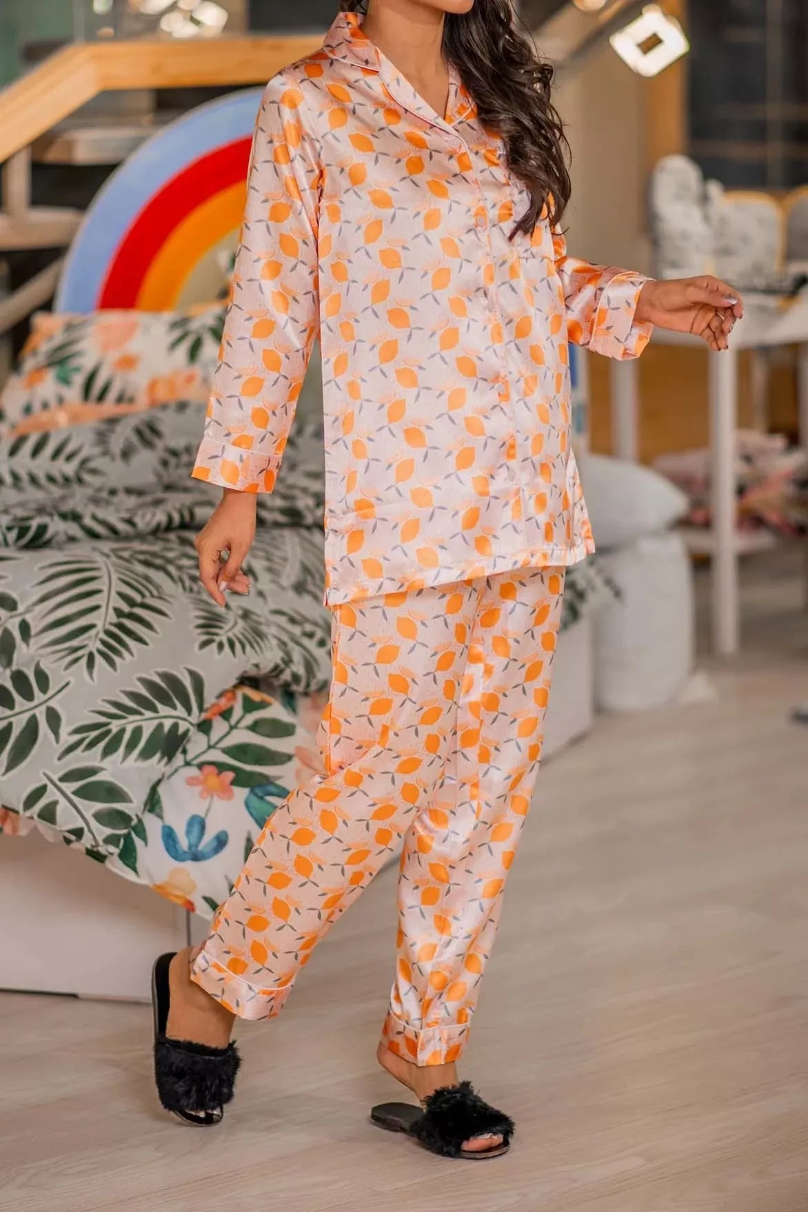 Valerie nightwear/sleepwear is designed for ultimate comfort and style. Our classic pajama set is updated in a smooth silky fabric. - Oshi.pk - Buy & Sell Online
