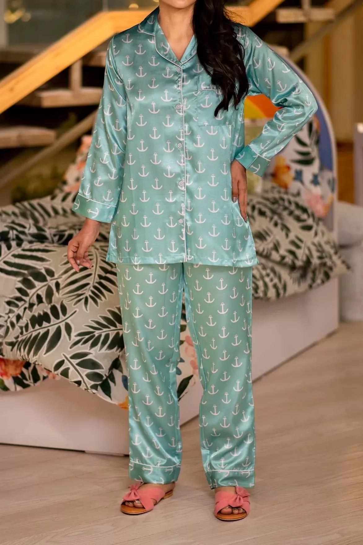 Valerie nightwear/sleepwear is designed for ultimate comfort and style. Our classic pajama set is updated in a smooth silky fabric. - Oshi.pk - Buy & Sell Online