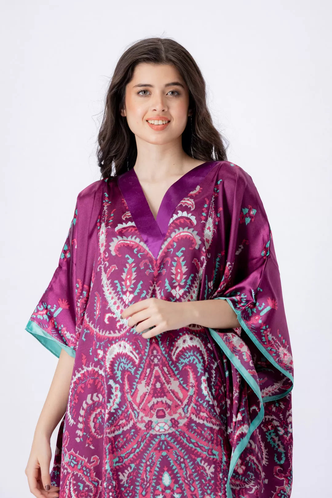 Valerie nightwear/sleepwear kaftan dress is specially designed for women who prefer a simple modern casual style - Oshi.pk - Buy & Sell Online