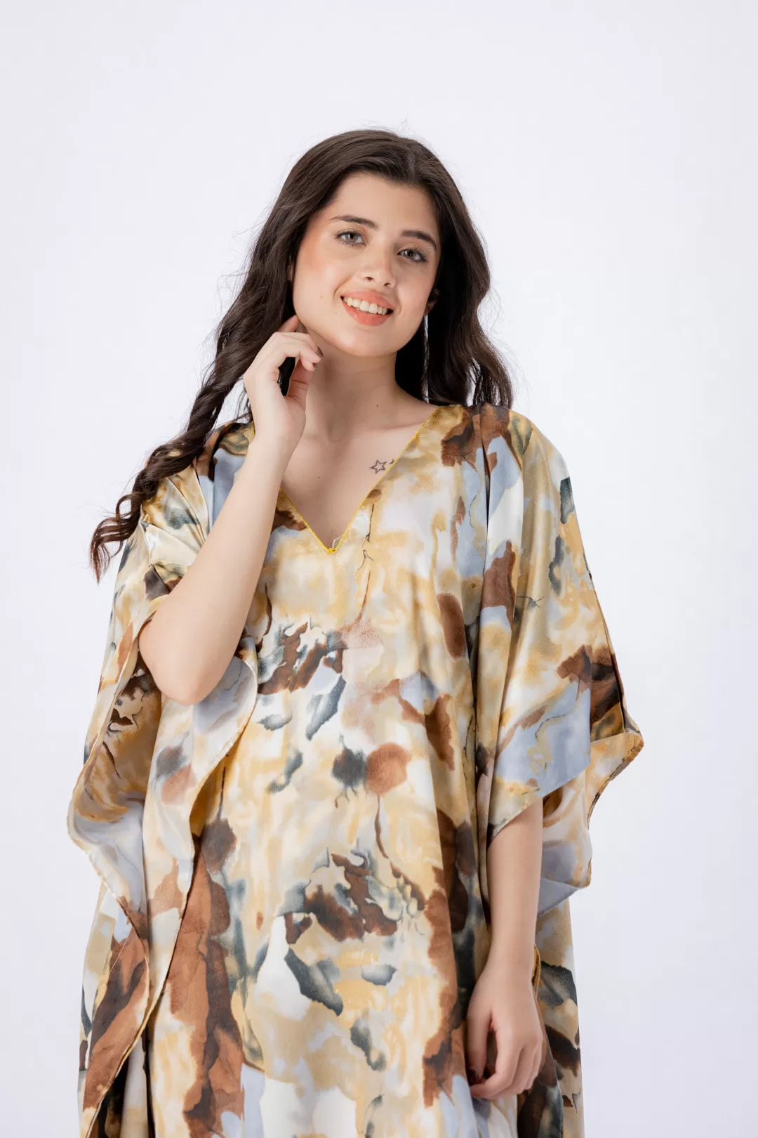 Valerie nightwear/sleepwear kaftan dress is specially designed for women who prefer a simple modern casual style - Oshi.pk - Buy & Sell Online
