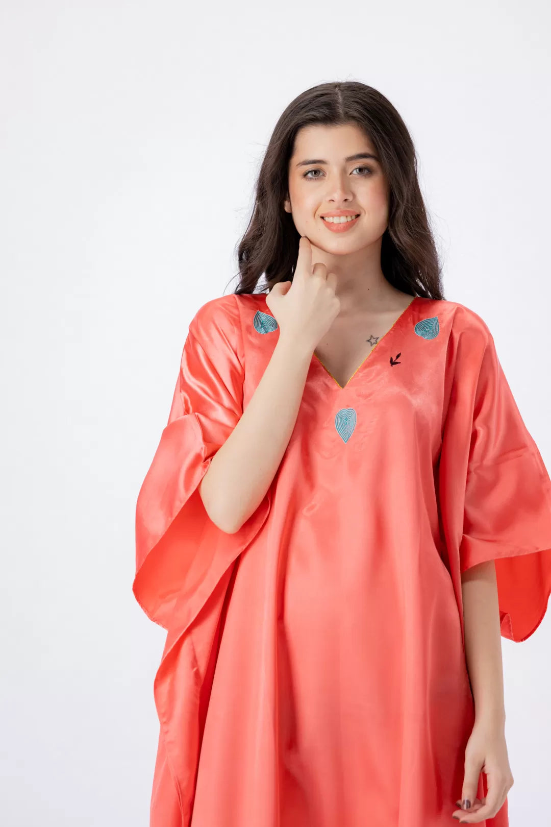 Valerie nightwear/sleepwear kaftan dress is specially designed for women who prefer a simple modern casual style - Oshi.pk - Buy & Sell Online