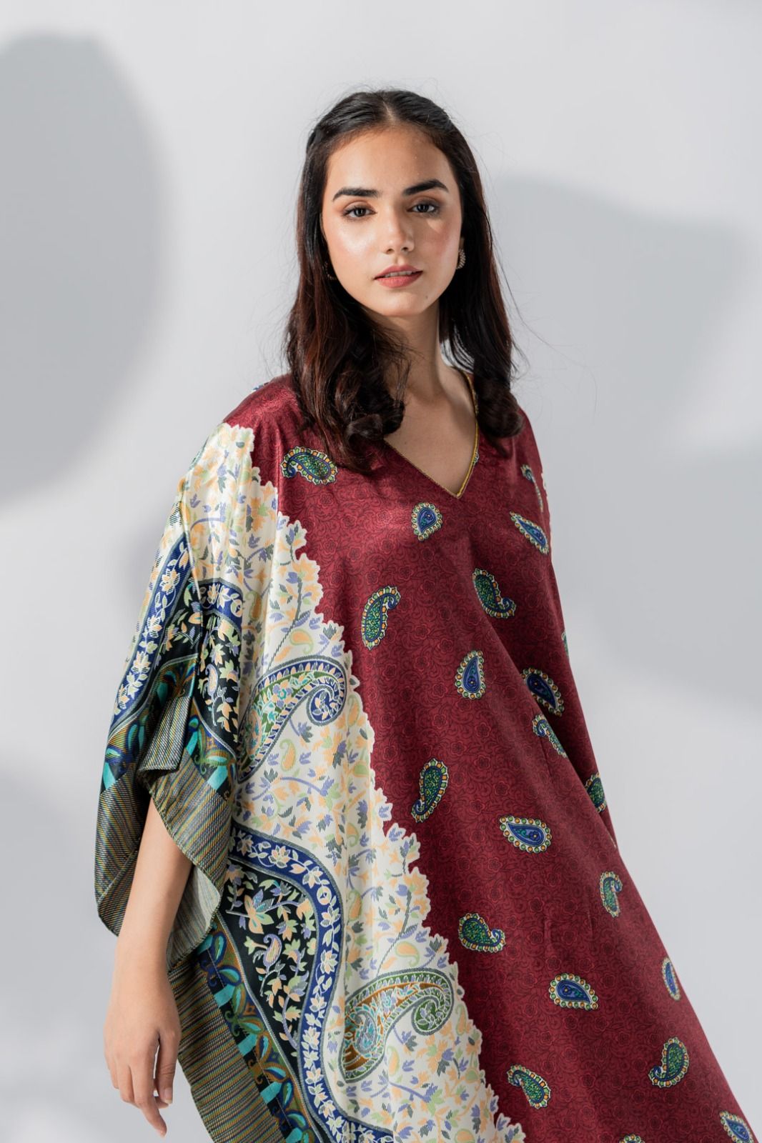 Valerie Silky Satin Caftan Women Night Dress - Oshi.pk - Buy & Sell Online