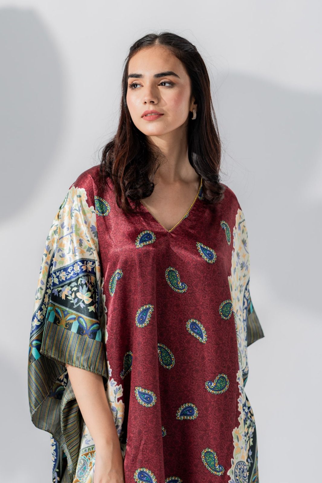 Valerie Silky Satin Caftan Women Night Dress - Oshi.pk - Buy & Sell Online