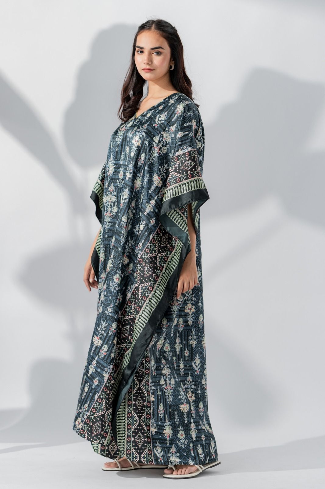 Valerie Silky Satin Caftan Women Night Dress - Oshi.pk - Buy & Sell Online