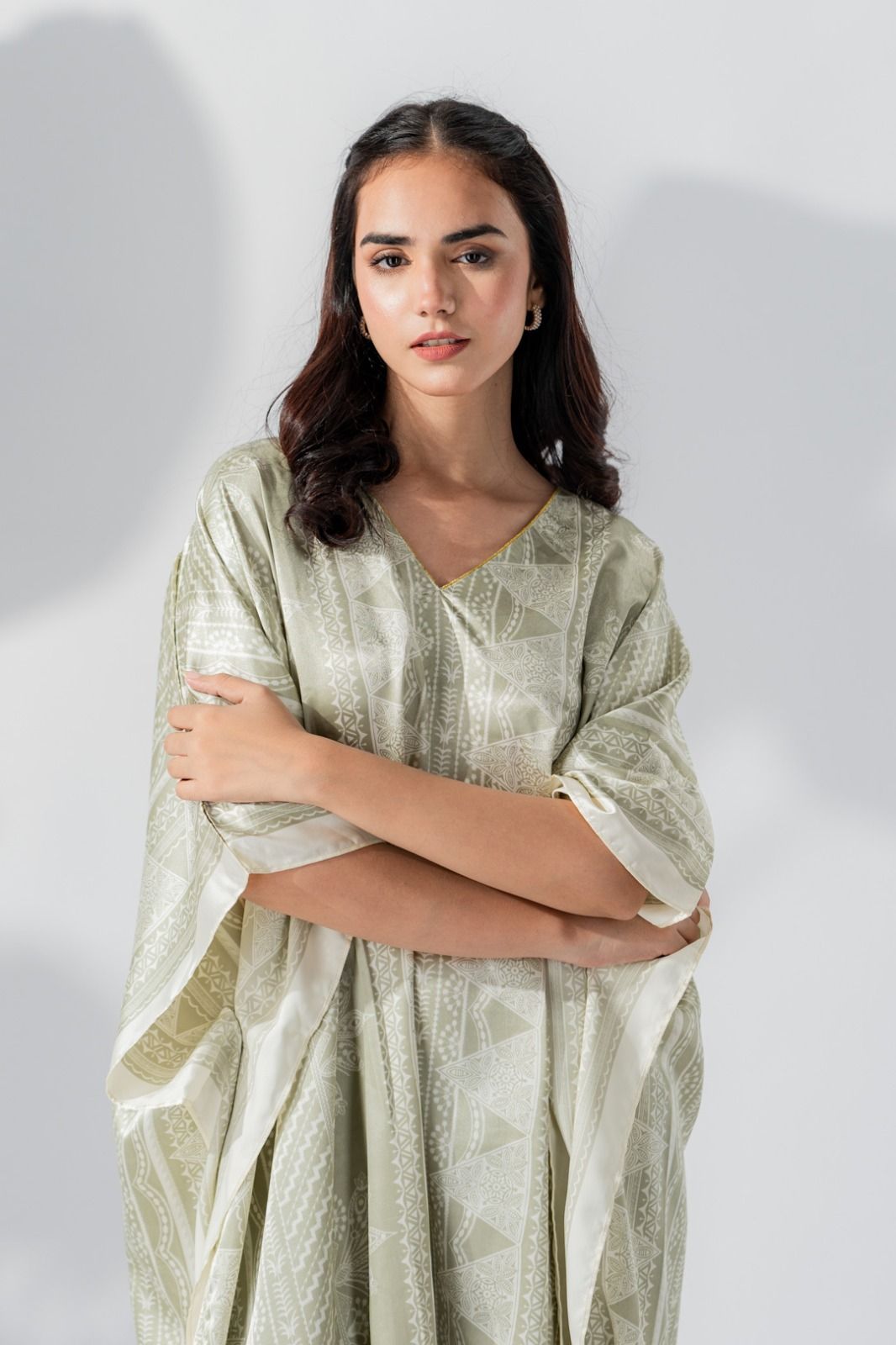 Valerie Silky Satin Caftan Women Night Dress - Oshi.pk - Buy & Sell Online