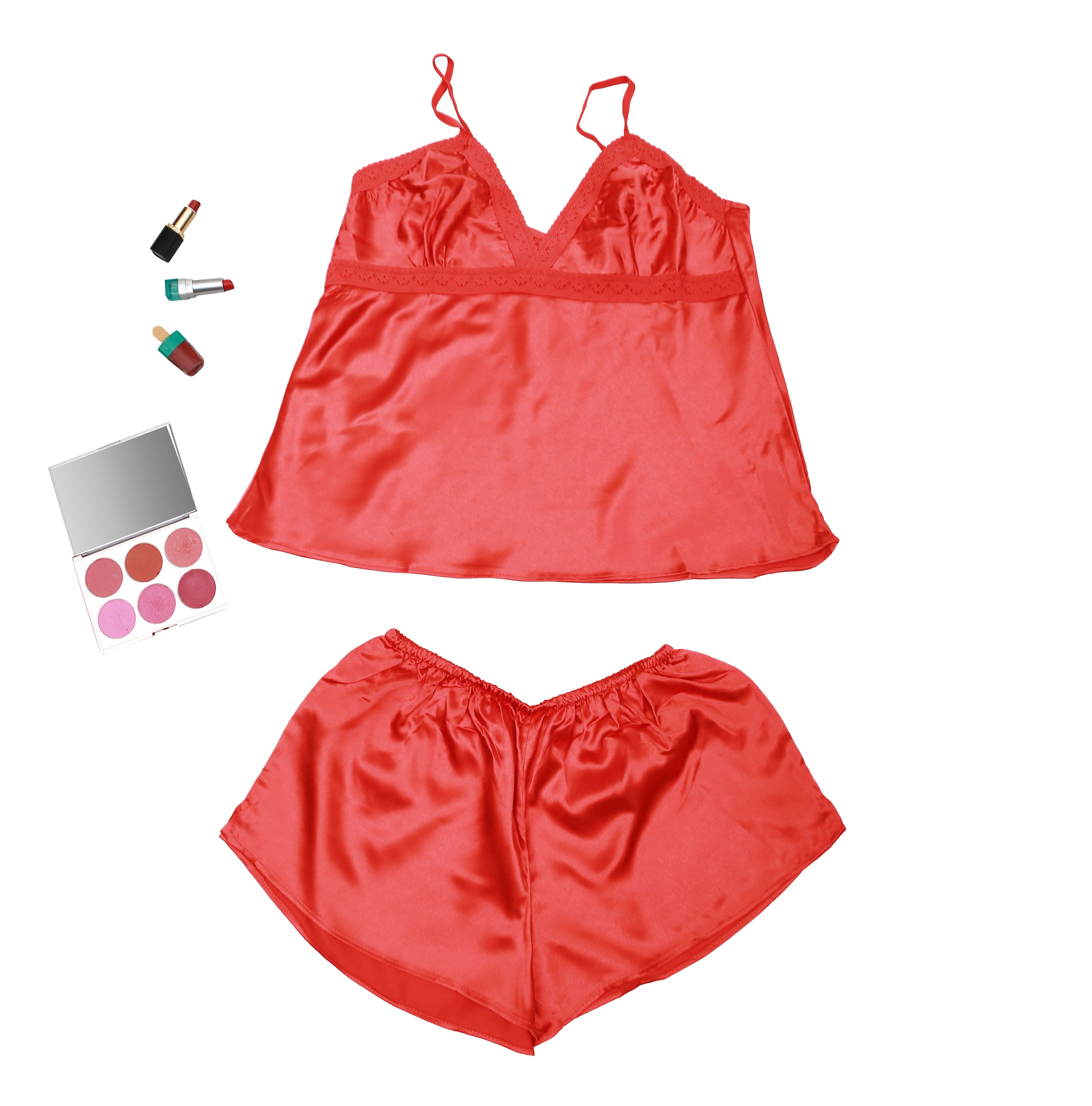 Valerie solid silky satin Night wear Cami set for women - Oshi.pk - Buy & Sell Online