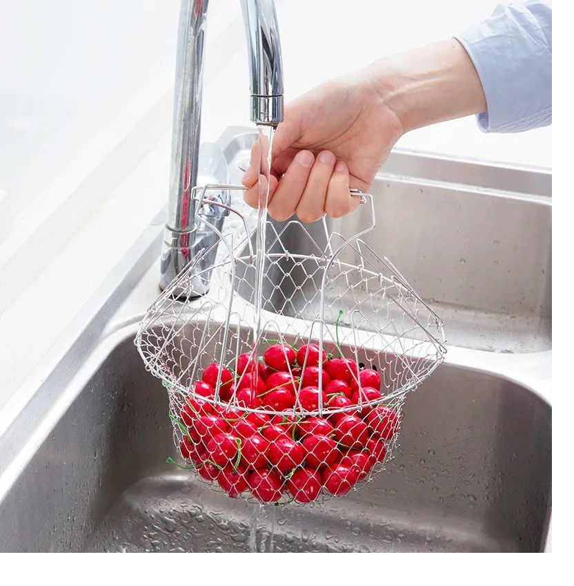 Vegetable Frying, Foldable Strainer, Chef Basket 12 IN 1 - Oshi.pk - Buy & Sell Online