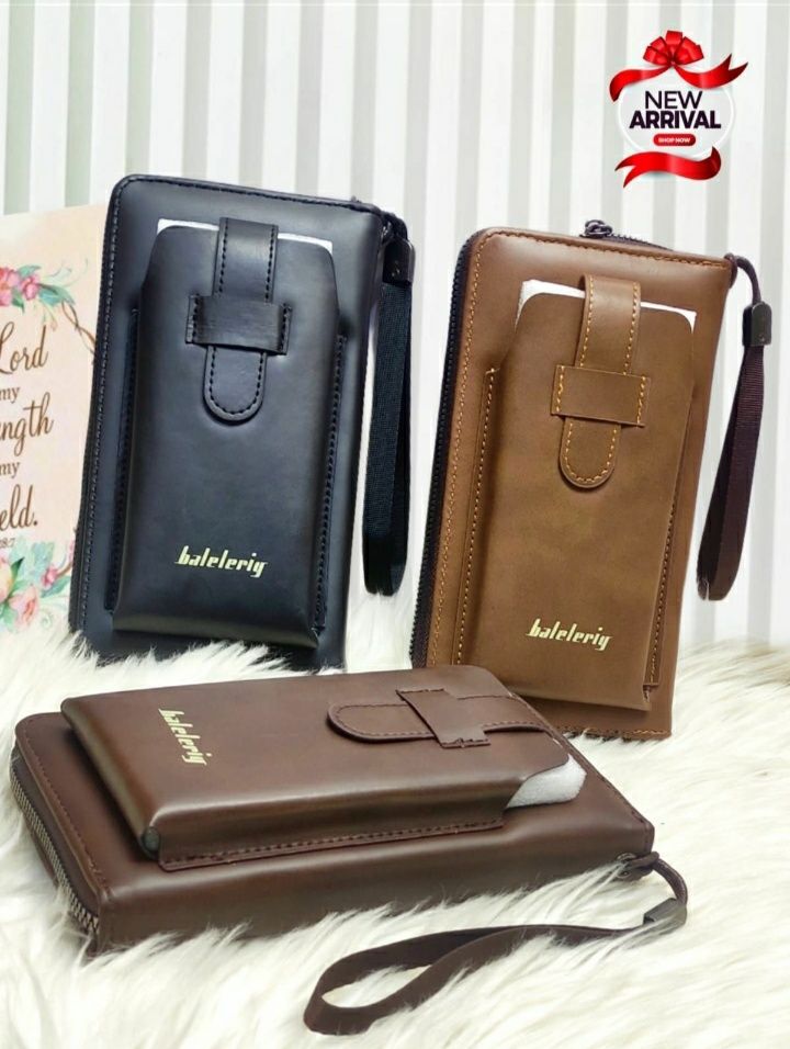 Wallets Fashion Clutch Male Wallet Phone Men Wristlet Men Clutch Bags Coin Purse Men's Wallet Leather Male Purse - Oshi.pk - Buy & Sell Online