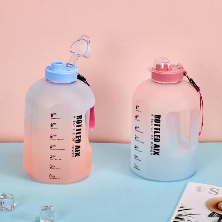 Water bottle Ergonomic Leak proof Transparent Large capacity BPA free Lightweight for Gym Outdoor sport Travel Fitness Camping - Oshi.pk - Buy & Sell Online