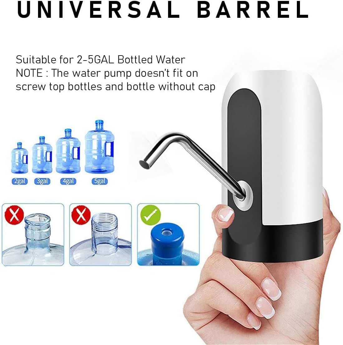 Water Bottle Pump Water Bottle Dispenser USB Charging Automatic Drinking Water Pump Portable Electric Water Dispenser Water Bottle Switch (multicolor) - Oshi.pk - Buy & Sell Online