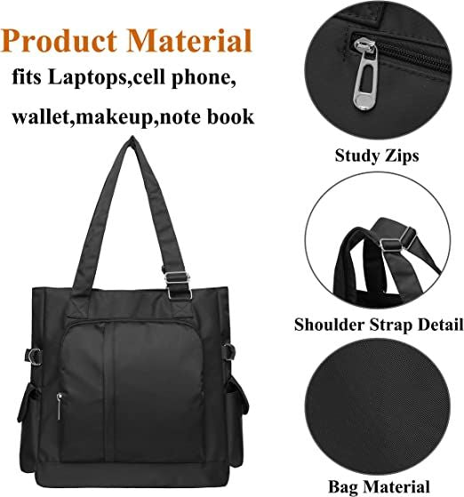 Waterproof Nylon Multi Pocket Shoulder Bags For Women, black - Oshi.pk - Buy & Sell Online