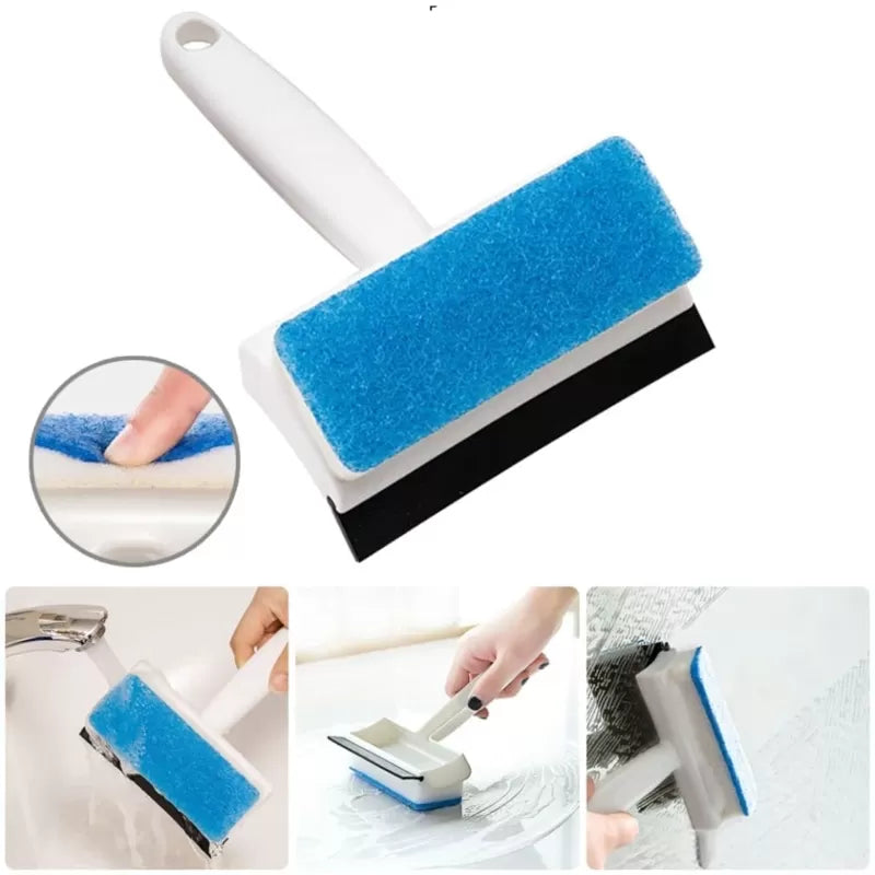 Window Glass Cleaning Tool Double Side Glass Cleaner Brush Wiper Multi-function