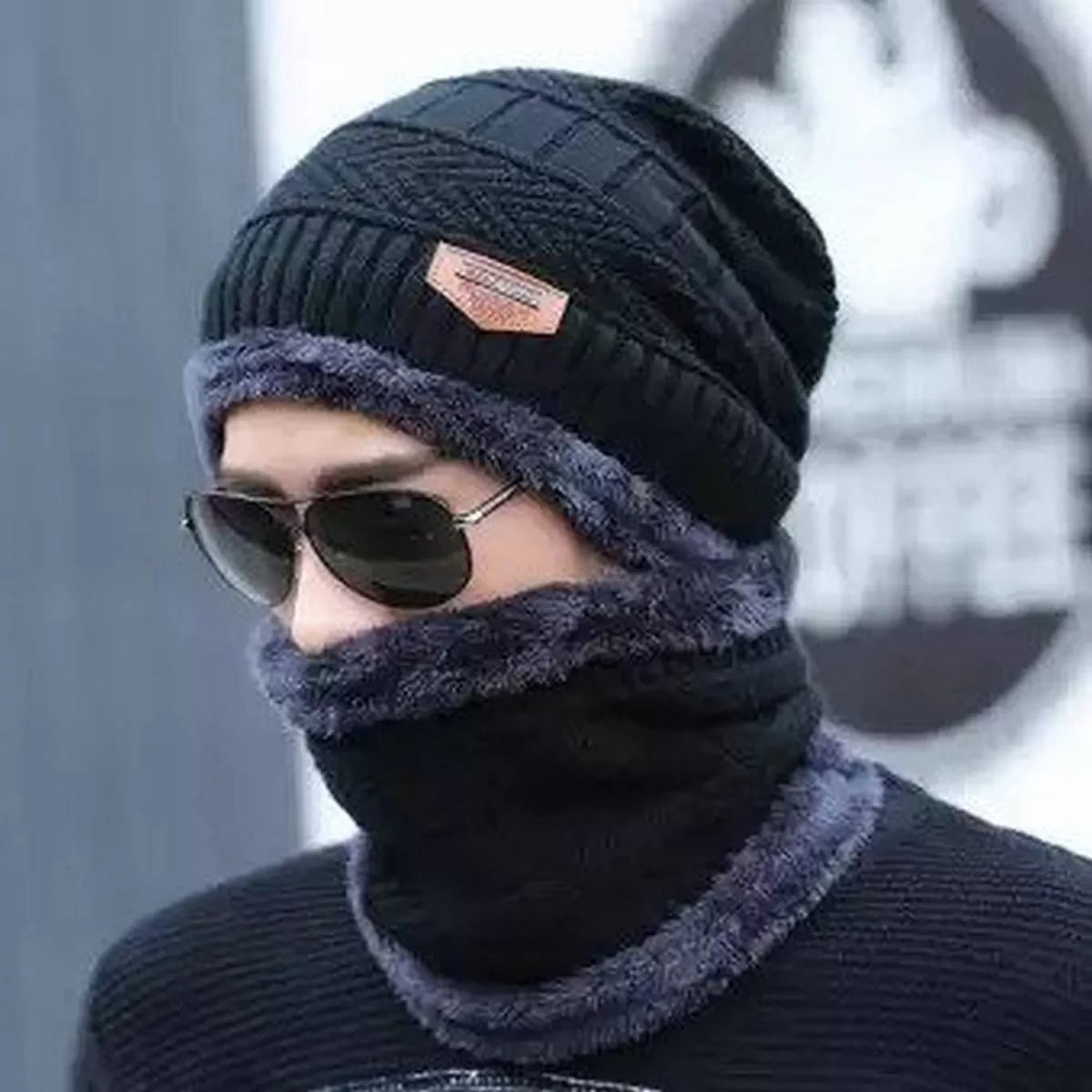 Winter Cap With Neck Warmer Beanie Full Set - Oshi.pk - Buy & Sell Online