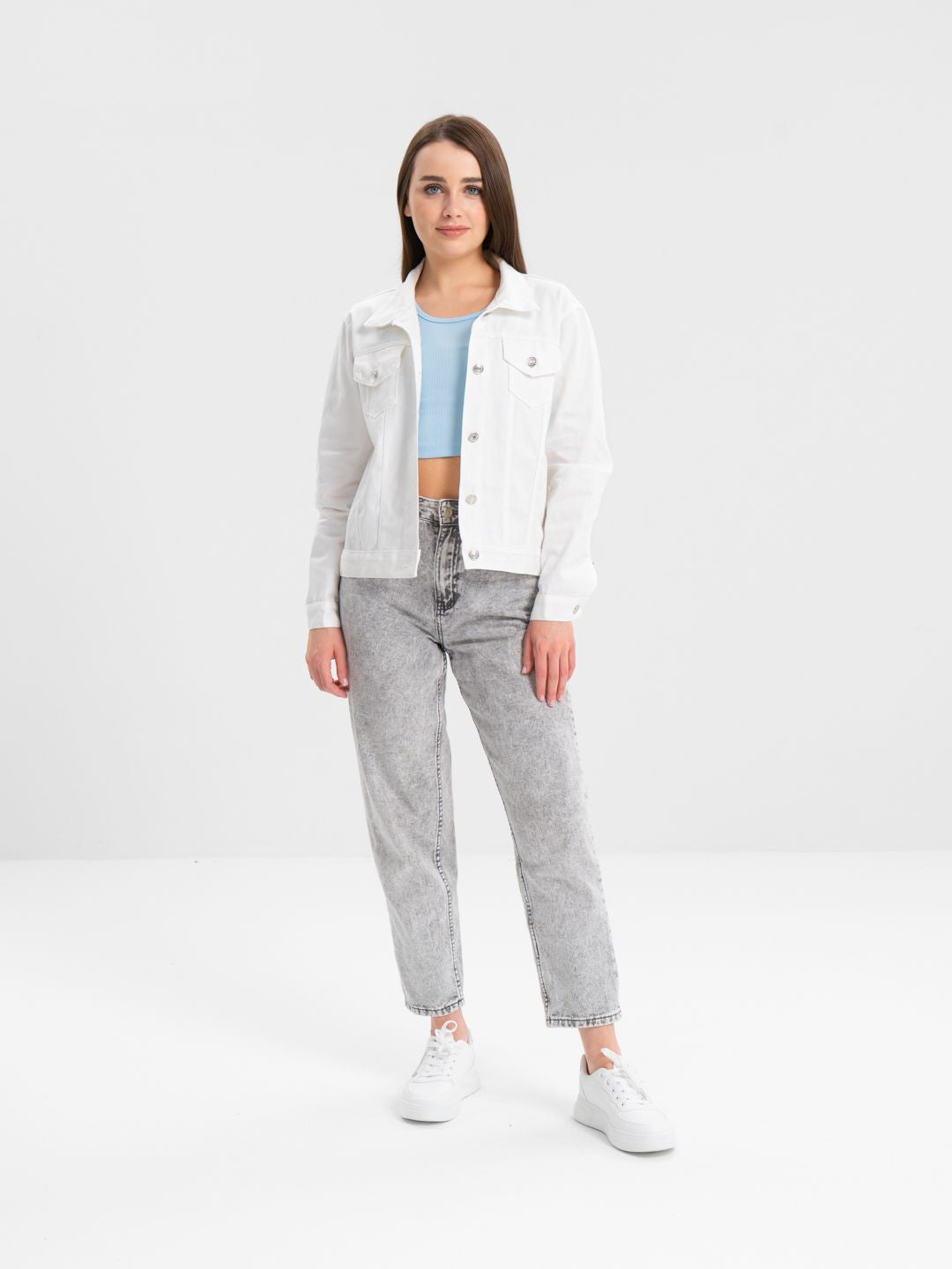 Wintsfield White Stretch Denim Jacket - Oshi.pk - Buy & Sell Online