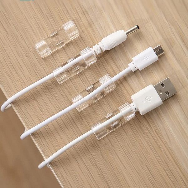 Wire Cable Clip Desktop Cord Hook with 3M Foam Pack of 20 - Oshi.pk - Buy & Sell Online