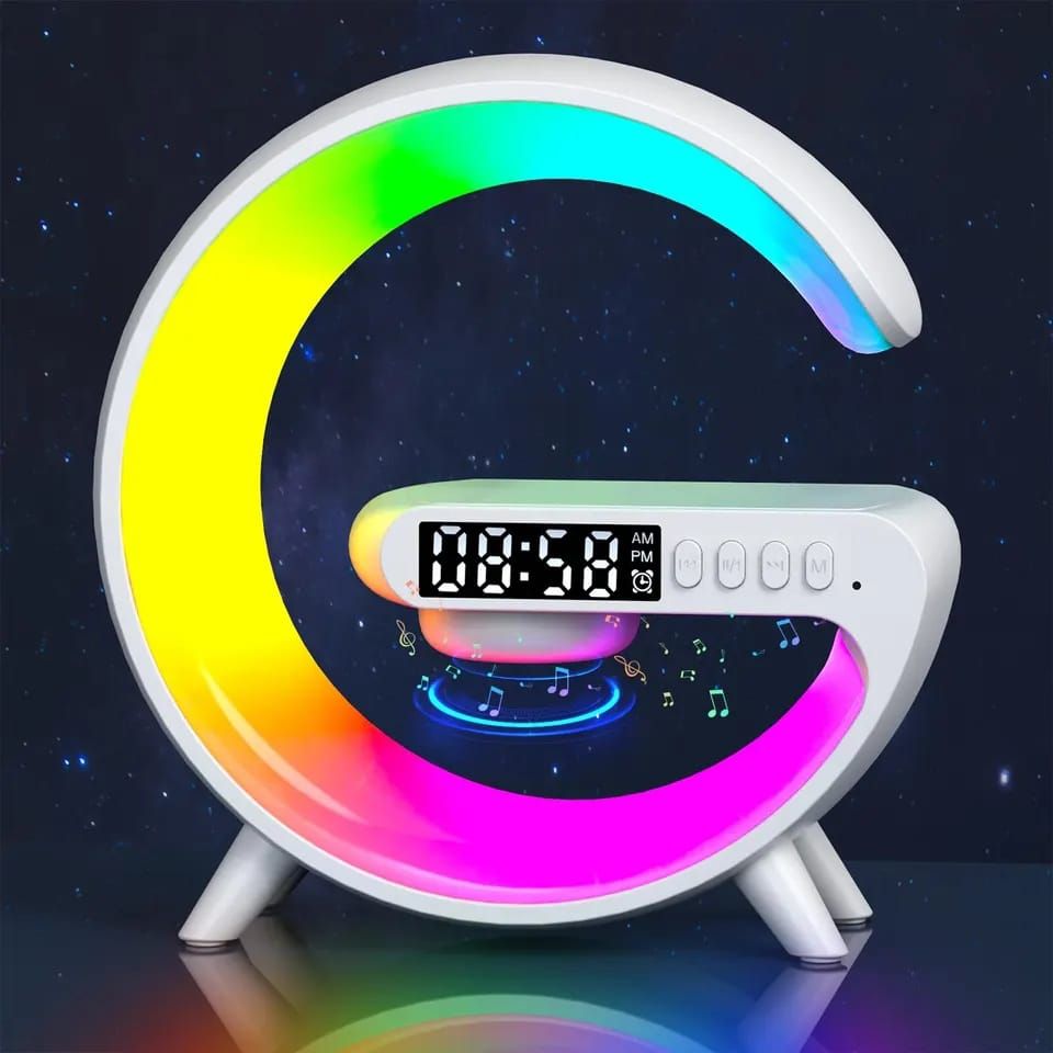 Wireless Charging Lamp Bluetooth Speaker LED Night Light Lamps Charging Speaker Lamp Wireless charger lamp table G Lamp - Oshi.pk - Buy & Sell Online