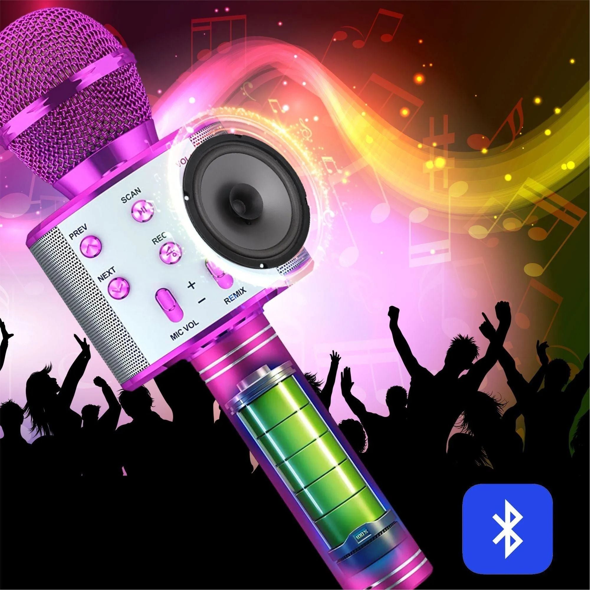 Wireless Microphone,Bluetooth Can Connect Many Devices With Speaker Rechargeable Portable Mic For Family Party - Oshi.pk - Buy & Sell Online