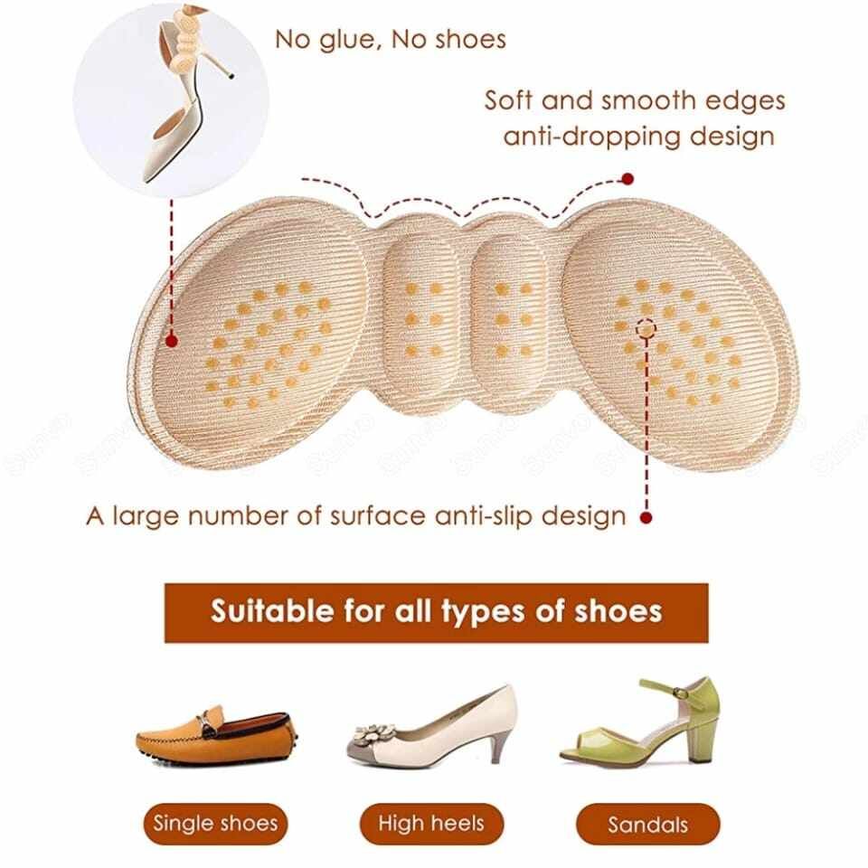 Women Insoles for Shoes High Heel Pad Adjust Size Adhesive Heels Pads Liner Grips Protector Sticker Pain Relief Foot Care Insert, Cushion Inserts Sili - Oshi.pk - Buy & Sell Online