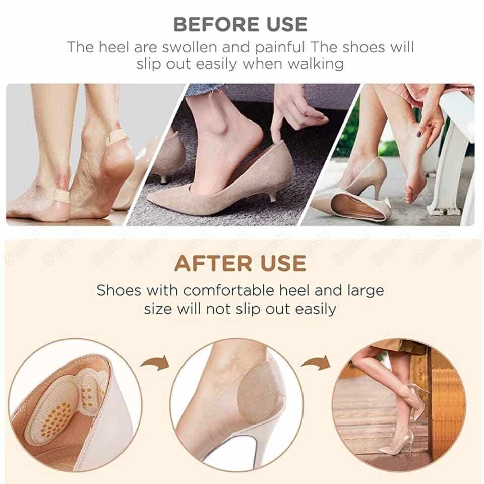 Women Insoles for Shoes High Heel Pad Adjust Size Adhesive Heels Pads Liner Grips Protector Sticker Pain Relief Foot Care Insert, Cushion Inserts Sili - Oshi.pk - Buy & Sell Online