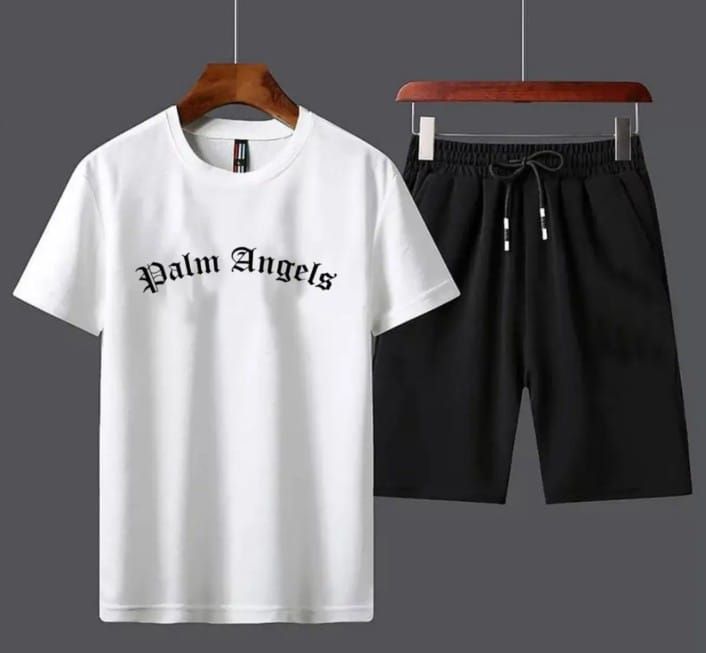 White palm Angle printed gymwear t Shirt short tracksuit for men and boys best reccomended article of summer collection - Oshi.pk - Buy & Sell Online