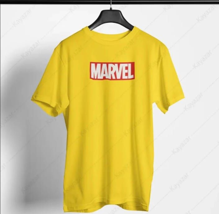 Yellow T Shirt for men MARVEL Summer collection in stylish printed round neck half sleeves - Oshi.pk - Buy & Sell Online