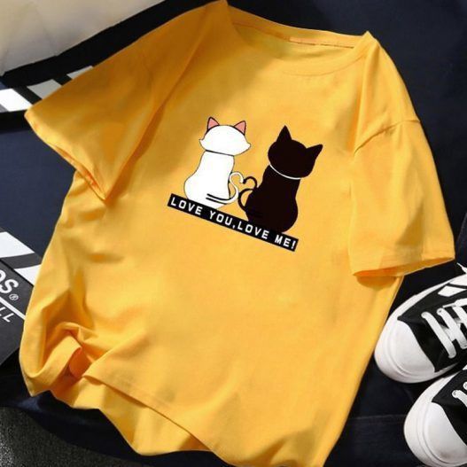 Yellow T Shirt for women n girls Summer collection in stylish new CUTE printed round neck half sleeves T shirt - Oshi.pk - Buy & Sell Online